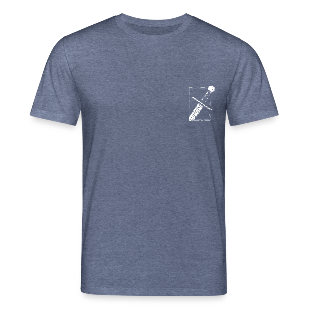 Mittelalterliches Schwert T-Shirt I "swertelin" I Hochmittelalter I dunkel I Bio-Shirt - Dunkelblau meliert