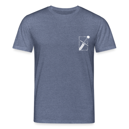 Mittelalterliches Schwert T-Shirt I "swertelin" I Hochmittelalter I dunkel I Bio-Shirt - Dunkelblau meliert