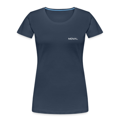 Friedrich I. Barbarossa (weißer Print hinten) I Bio-Shirt Damen - Navy