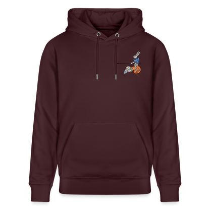 Mittelalterliche Tiere T-Shirt "Tjostender Hase" I Bio-Hoodie - Maroon