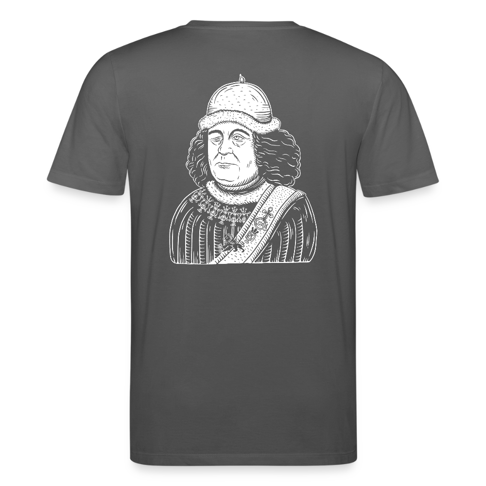 Mittelalterlicher Codex Shirt Oswald von Wolkenstein I dunkel - Anthrazit