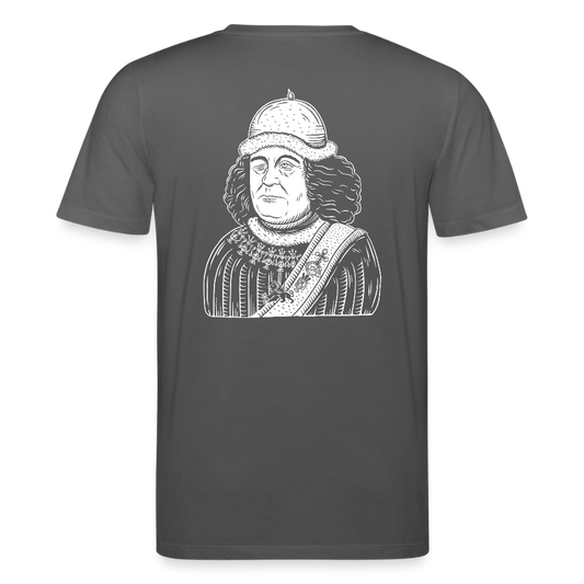Mittelalterlicher Codex Shirt Oswald von Wolkenstein I dunkel - Anthrazit