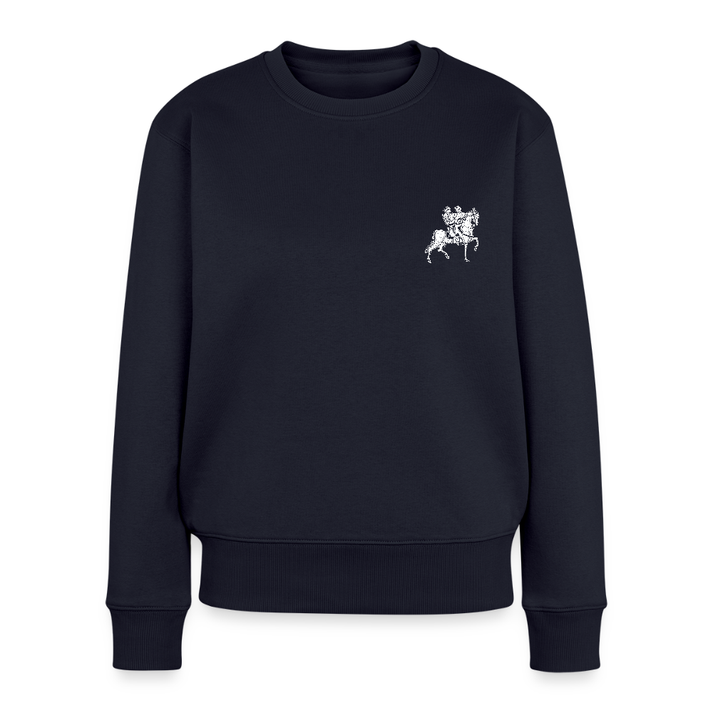 Templer Pullover I Zwei Reiter auf einem Pferd - Navy