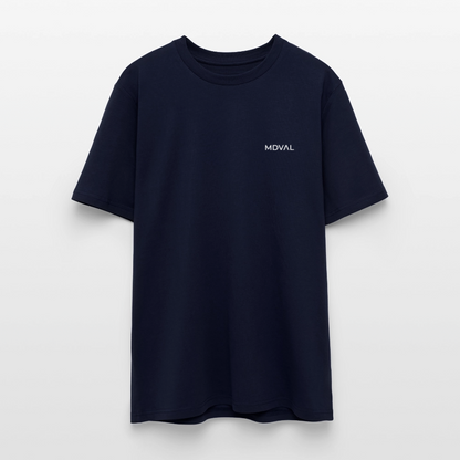 Bio-Shirt Friedrich I. Barbarossa (weißer Print hinten) | Mittelalterlicher Codex - Navy