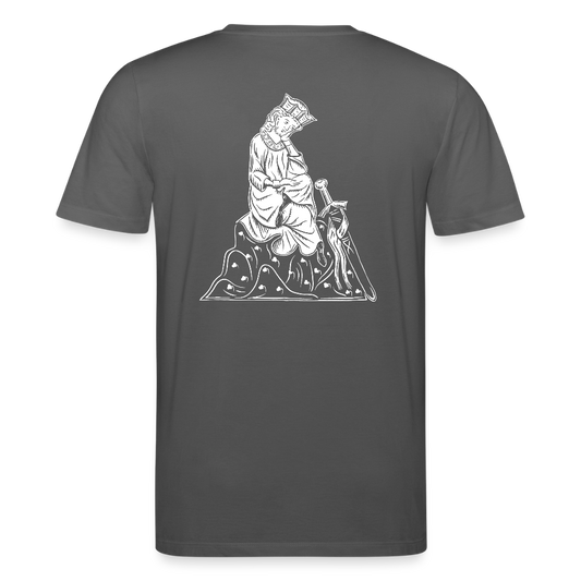 Mittelalter Shirt Walther von der Vogelweide (weißer Print hinten) | Mittelalterlicher Codex - Anthrazit