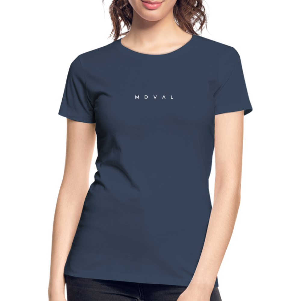 Mittelalter Shirt MDVAL Logo MASSIVE I tight fit I Damen - Navy